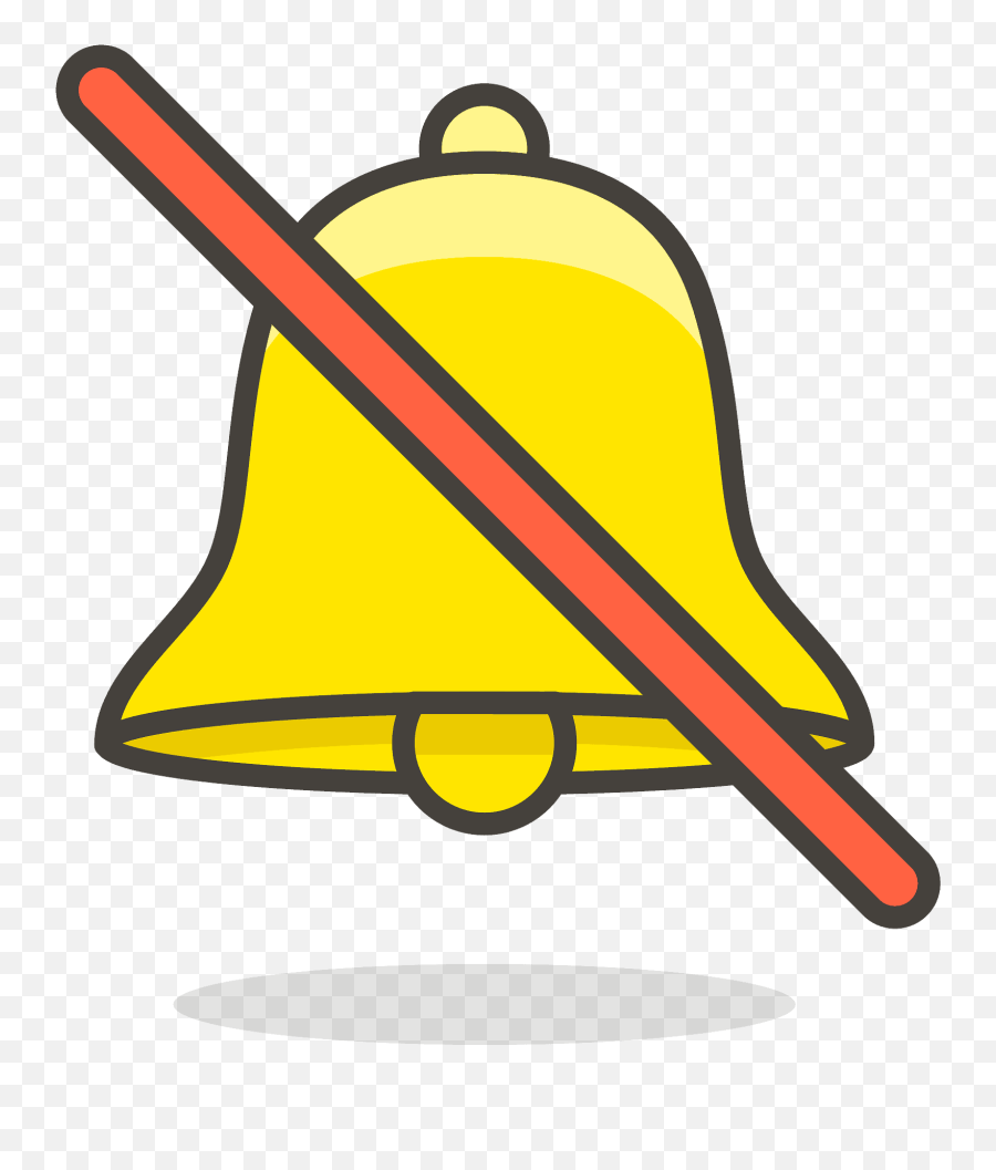 Bell With Slash Emoji Clipart - Lonceng Kuning Youtube Png,Slash Emoji