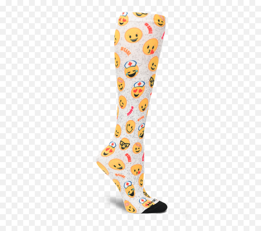 Nurse Mates Emoji Compression Socks - For Teen,Nurse Emoji