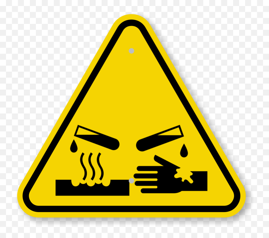 Caution Clipart Toxic Sign Caution - Corrosive Chemical Hazard Sign Emoji,Caution Emoji