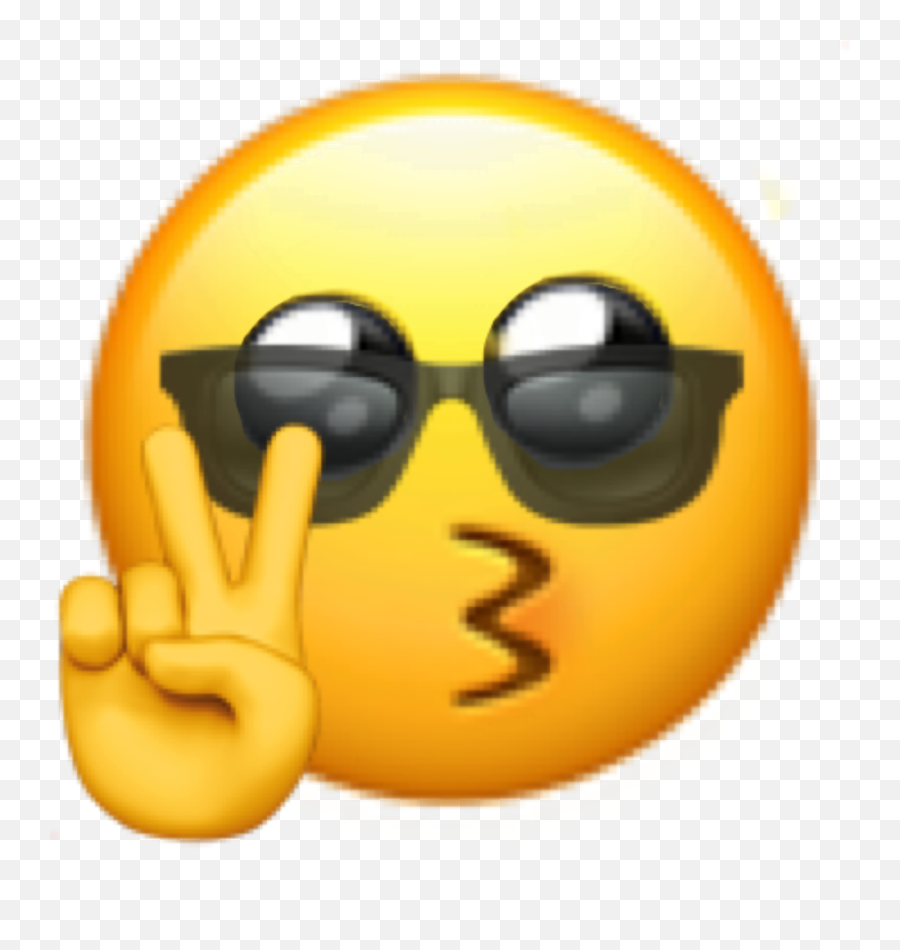 Emoji Shy Sunglasses Vsco Sticker By Its Trendy Girl - Snapchat Stickers Memes Emoji,Emoji With Sunglasses