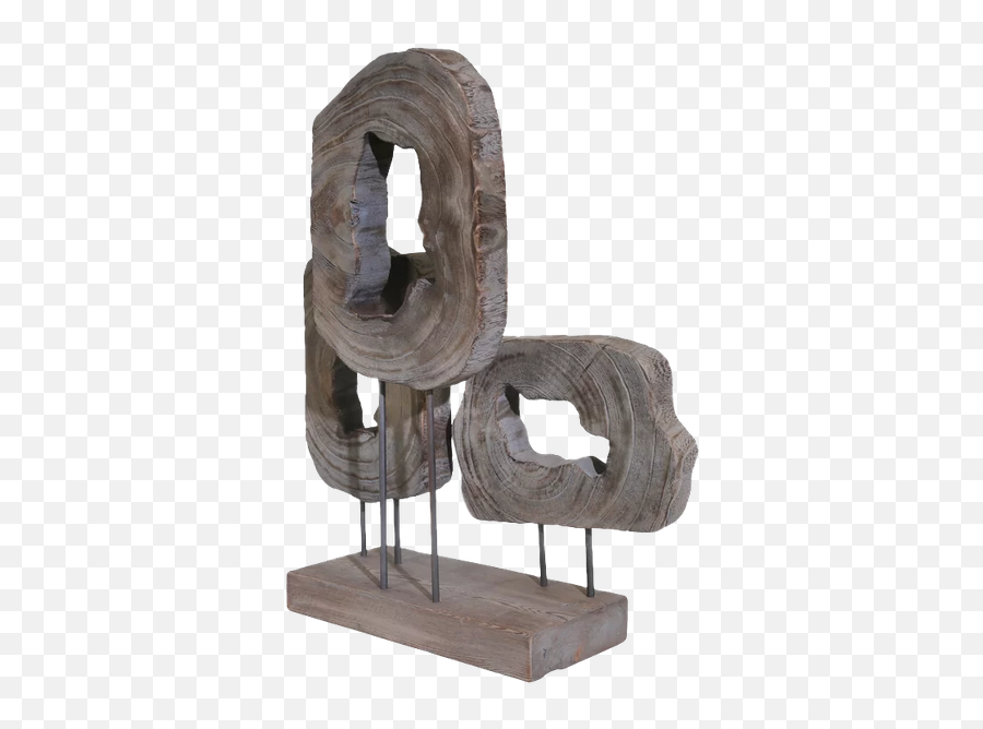 Venable Wood Cut Log Table Top Decor Sculpture Brown - Wood Table Top Decor Emoji,Sculpture Distress Emotion