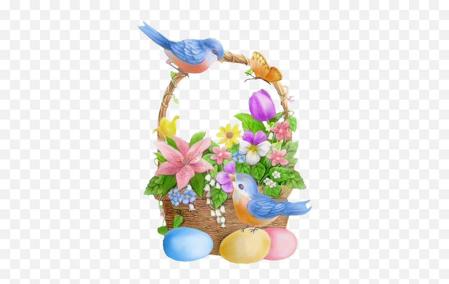 Easter - Animated Good Night Easter Emoji,Emoticon Kiss Easter Basket