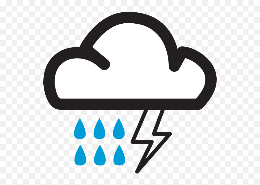 Heavy Rain Weather Symbol Logo Download - Logo Icon Thunderstorm Symbol Emoji,Storm Emoticon Vector