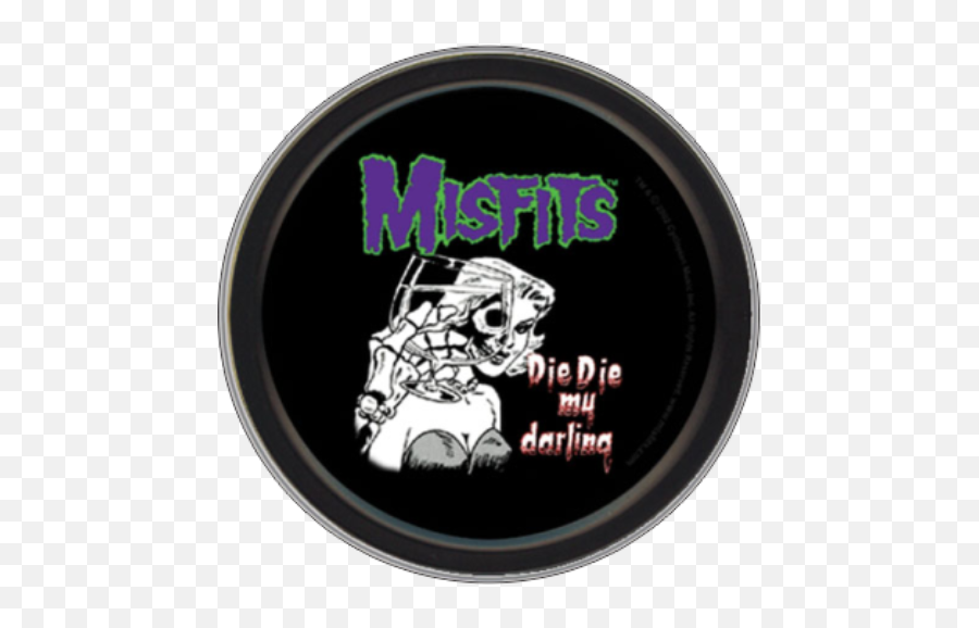 Round Stash Tins - Misfits Die Die My Darling Emoji,Rasta Flag Emoticon Symbol