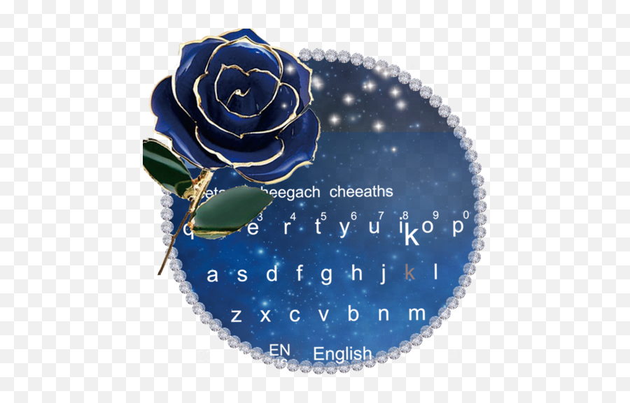 Gold Blue Rose Crystal Keyboard Theme Apk Download For - Dot Emoji,S7 Edge Remove Emojis From Text Message