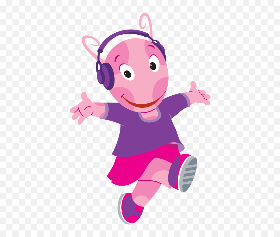 Uniqua Listening To Music Pnglib U2013 Free Png Library - Backyardigans Uniqua Emoji,Dipsy Emoticon Movie