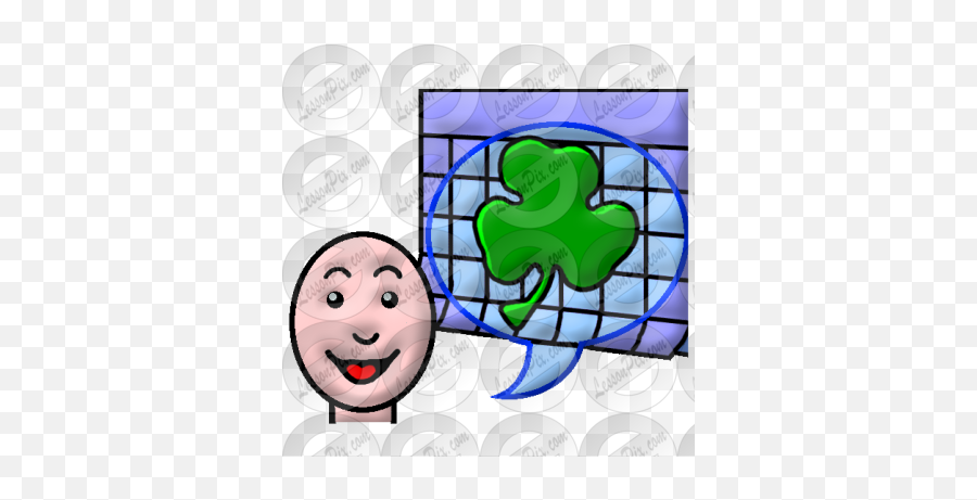 Happy St Emoji,St Patrick Emoticon