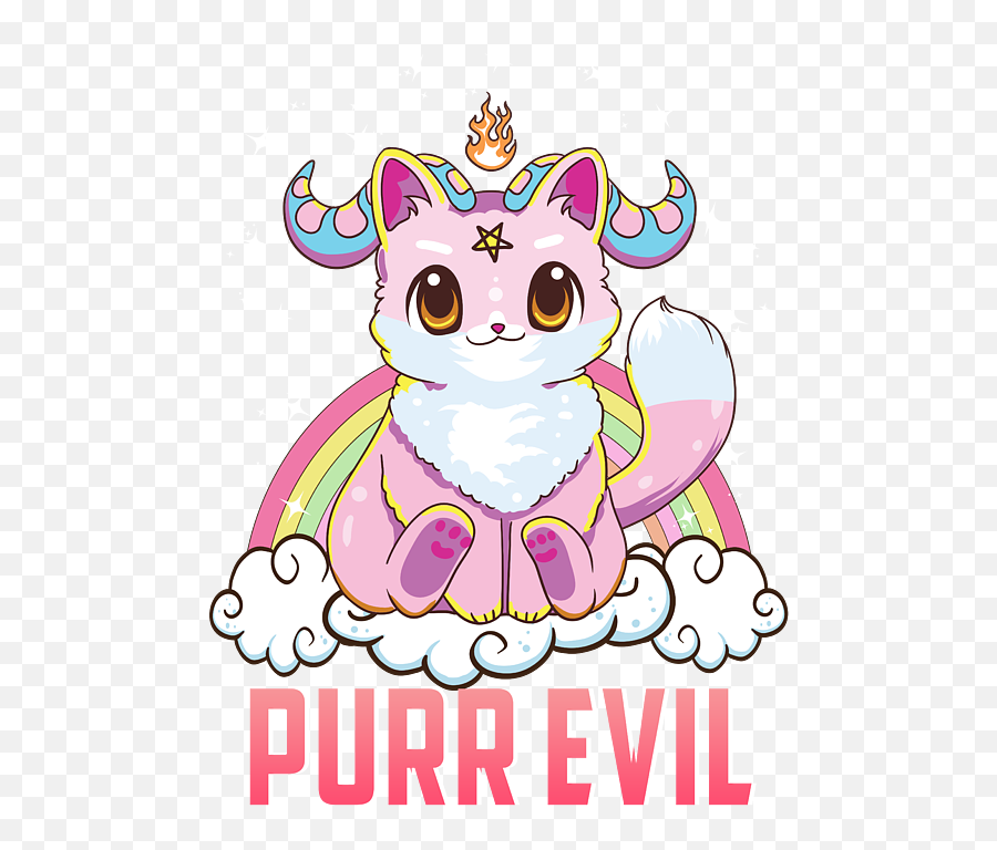 Purr Evil Satanic Cat Pun Pure Evil - Happy Emoji,How To Draw Emoji Pillows