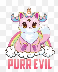 Purr Evil Satanic Cat Pun Pure Evil - Happy Emoji,How To Draw Emoji Pillows