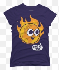 New Purple Fire Womenu0027s T - Shirts Design By Humans Emoji,Fireman Smiley Emoticon