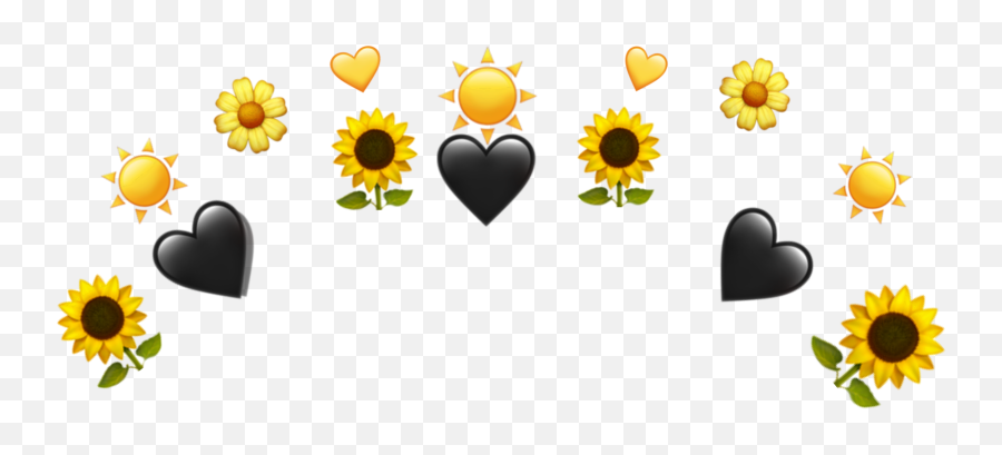 Emoji Emojicrown Emojisticker Sticker - Girly,Emojis Sunflower