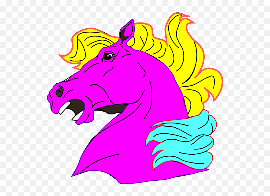Mustang Clipart Angry Horse - Horse Evil Emoji,Angry Horse Riding Emoji