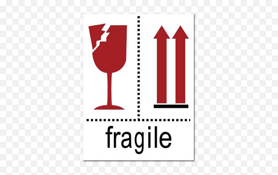 4 X 3 Fragile - Glass U0026 Arrow Symbols Roll Of 100 Stickers Fragile Glass Label Emoji,X In Tectangle Box Emoticons
