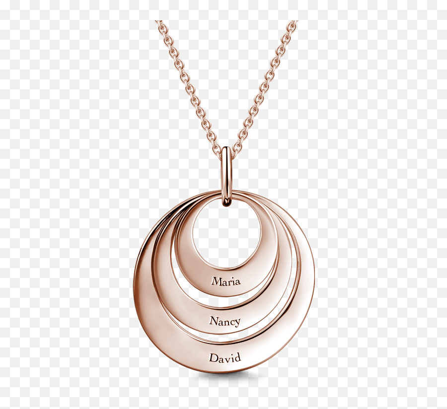 Engravable Three Disc Necklace Rose Gold - Jewellery For Kids Emoji,100 Emoji Chain