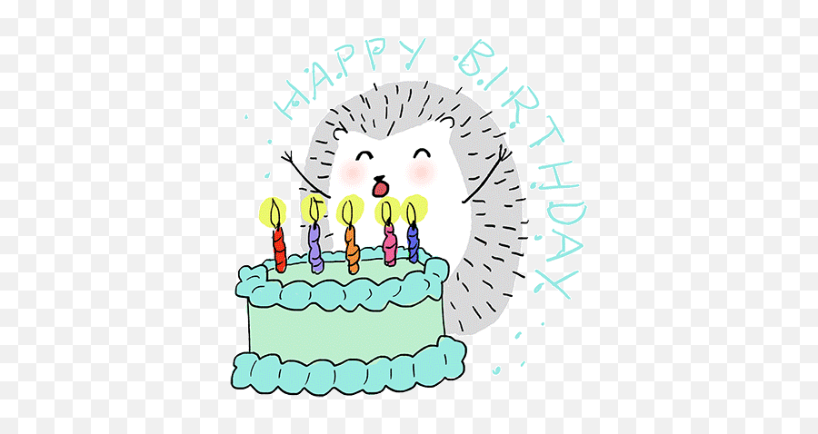 Mr Hedgehog Animated Stickers By Audrey Bagley Emoji,Animated Emoticon Birthday Party