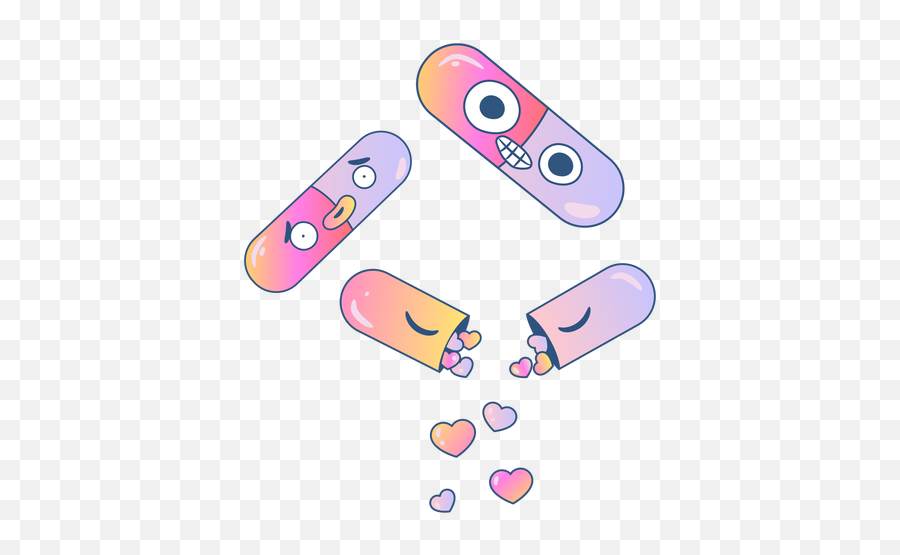 Pills Filled With Hearts Gradient Transparent Png U0026 Svg Vector Emoji,Transparent Pill Emojis Png