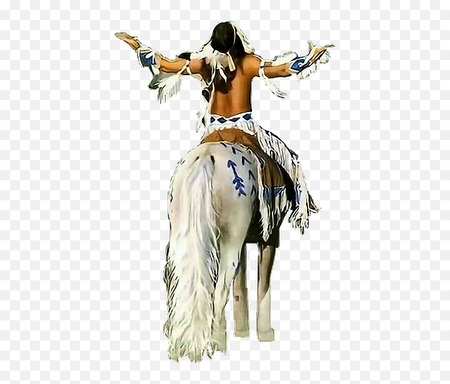 Nativeamerican Indian Man Horse Sticker - Dance Emoji,Man And Horse Emoji