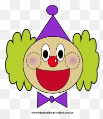 Clipart De Palhaço - Circo Grátis Espaço Educar Desenhos Colorir Desenho De Cara De Palhaço Para Imprimir Emoji,Emoticons De Bruxas