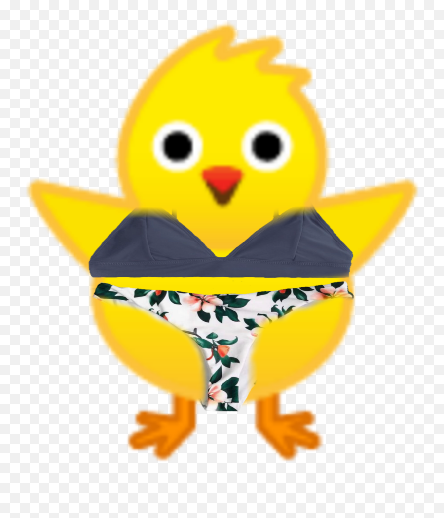 Bikinibody Bikini Chicken Sticker By Tilde Rettig - Chick Emoji Png,Tilde Emoji