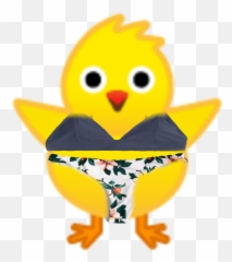 Bikinibody Bikini Chicken Sticker By Tilde Rettig - Chick Emoji Png,Tilde Emoji