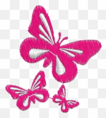 Matriz De Bordado Borboleta Rosa Emoji,Emoticons De Borboleta