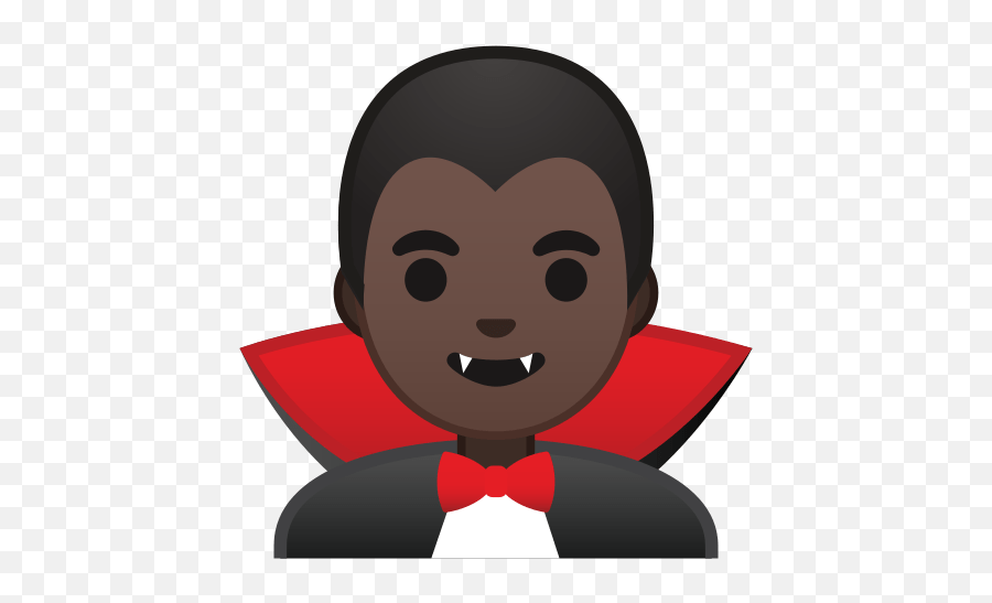 Man Vampire Emoji With Dark Skin Tone - Man Vampire Emoji,Vampire Emoji