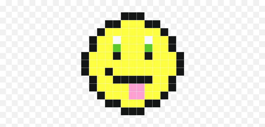 Tongue Smiley - Pacman Pixel Art Emoji,Emoticon To Stick Tongue Out
