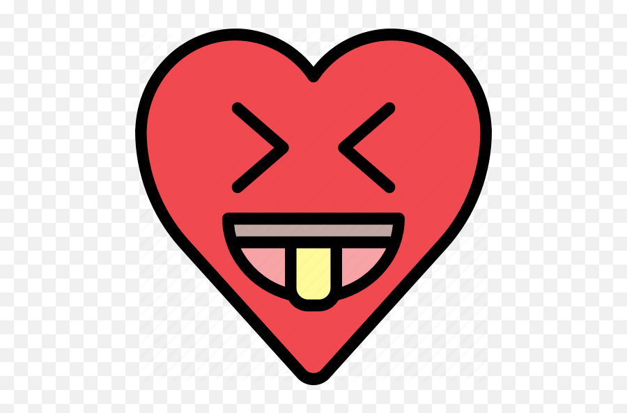Crazy Emoji Emotion Heart Playful - Silence Heart,Tongue Emoji Color By Number