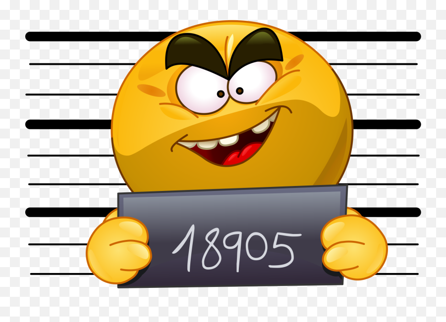 Mug Shot Emoji 15 Decal - Arrested Emoji,Emojis Number 15