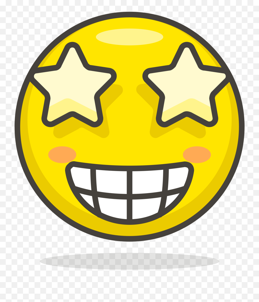 Star Struck Free Icon Of 780 Free Vector Emoji - Emoji Mata Bintang Png,Yellow Star Emoji