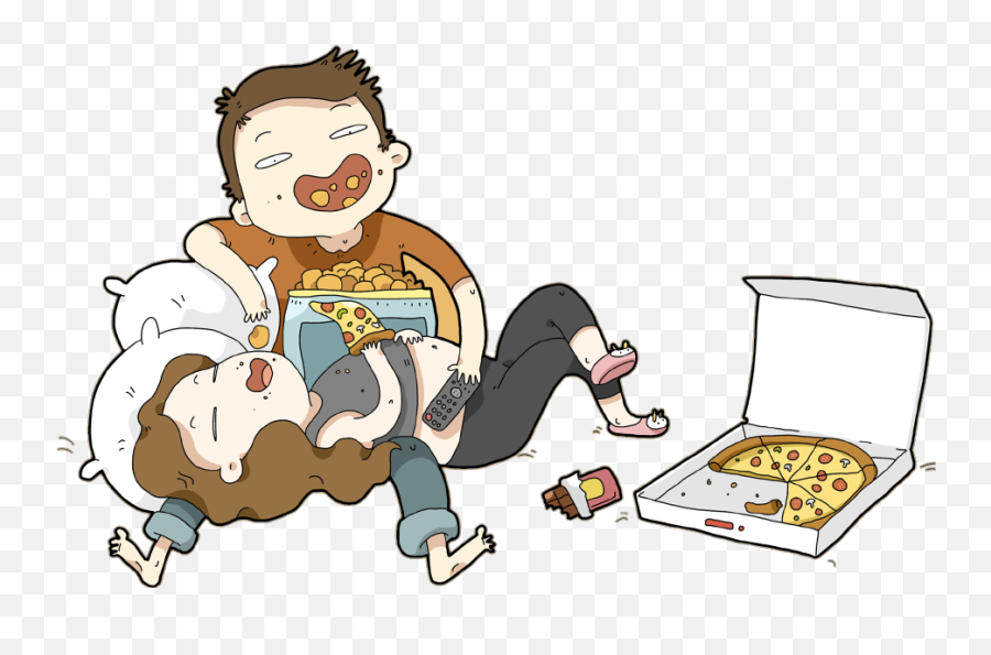 Casal Cople Date Pizza Happy Boy - Amour Quel Drôle De Sentiment Emoji,Pizza Emoji Pillow