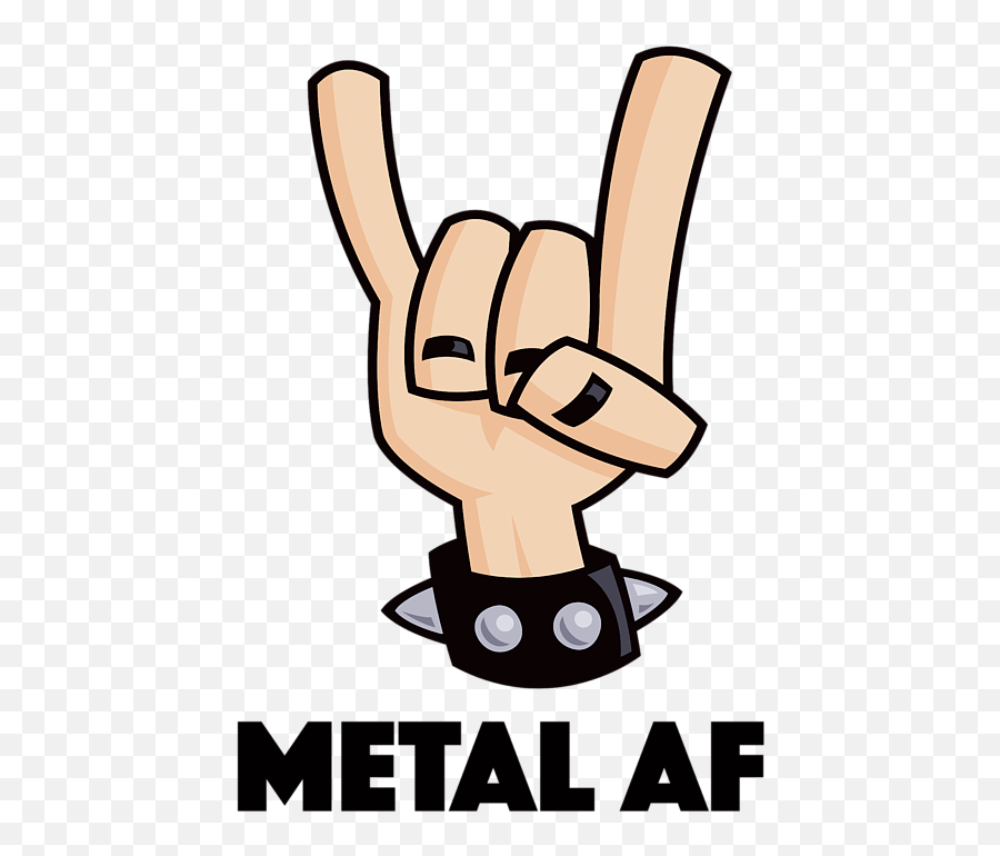 Metal Af Devil Horns Toddler T - Metal Af Emoji,Rock N Roll Metal Horns Emoticon