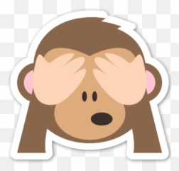 Speak No Evil Sticker - Three Wise Monkeys Png Emoji,Speak No Evil Emoji Transparent Background