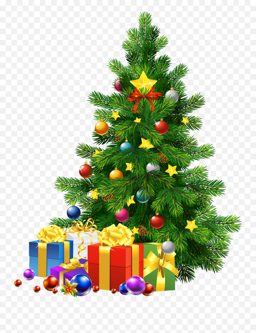 Large Transparent Png Christmas Tree - Transparent Transparent Background Christmas Tree Png Emoji,Christmas Tree Emoticon
