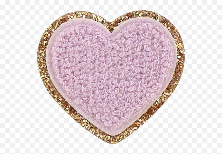 Lilac Glitter Heart Patch Emoji,Facebook Emoticons Purple Heart Html