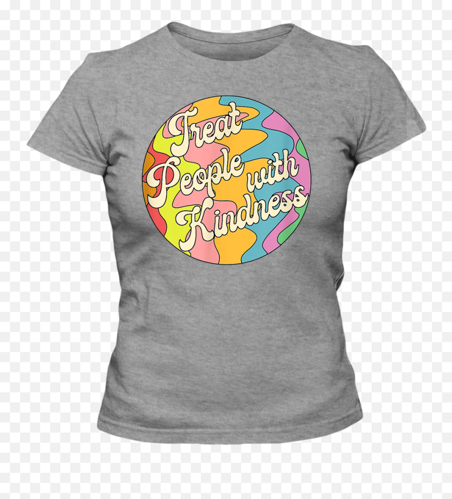 Treat People With Kindness T - Shirt Adult Ladies Classic Tees Emoji,Grand Turk Flag Emoji