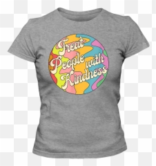 Treat People With Kindness T - Shirt Adult Ladies Classic Tees Emoji,Grand Turk Flag Emoji