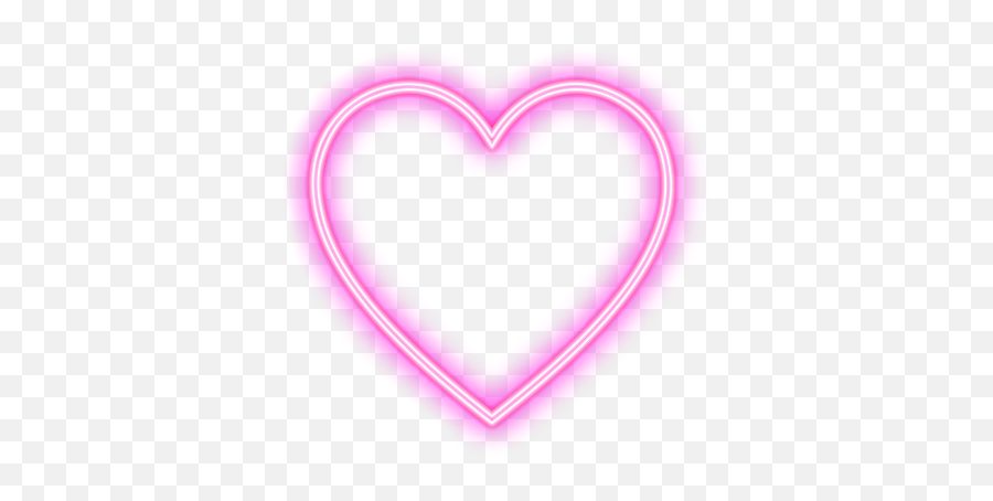 Neon Heart Pink Love Sticker - Corazon Rosa Con Fondo Transparente Emoji,Find The Emoji Cheats Margarita