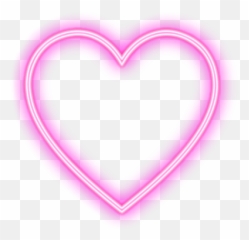 Neon Heart Pink Love Sticker - Corazon Rosa Con Fondo Transparente Emoji,Find The Emoji Cheats Margarita