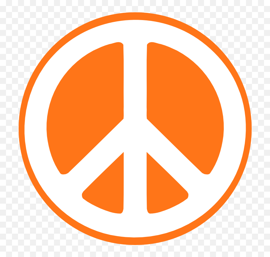 Pumpkin Peace Sign Sticker Circle 4 25 - Orange Peace Sign Transparent Emoji,Peace Sign Emoticon Facebook