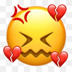 Emoji Sad Iphone Emojis Broken Sticker - Happy,Adults Only Emoticons For Iphone