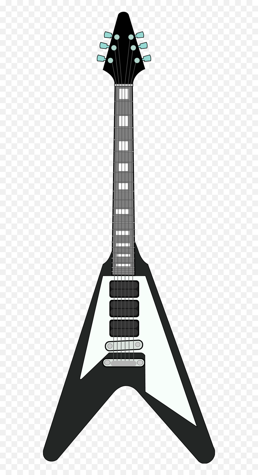 Guitar Clipart Black And White - 51 Cliparts Gibson Flying V Transparent Background Emoji,Ukulele Emoji