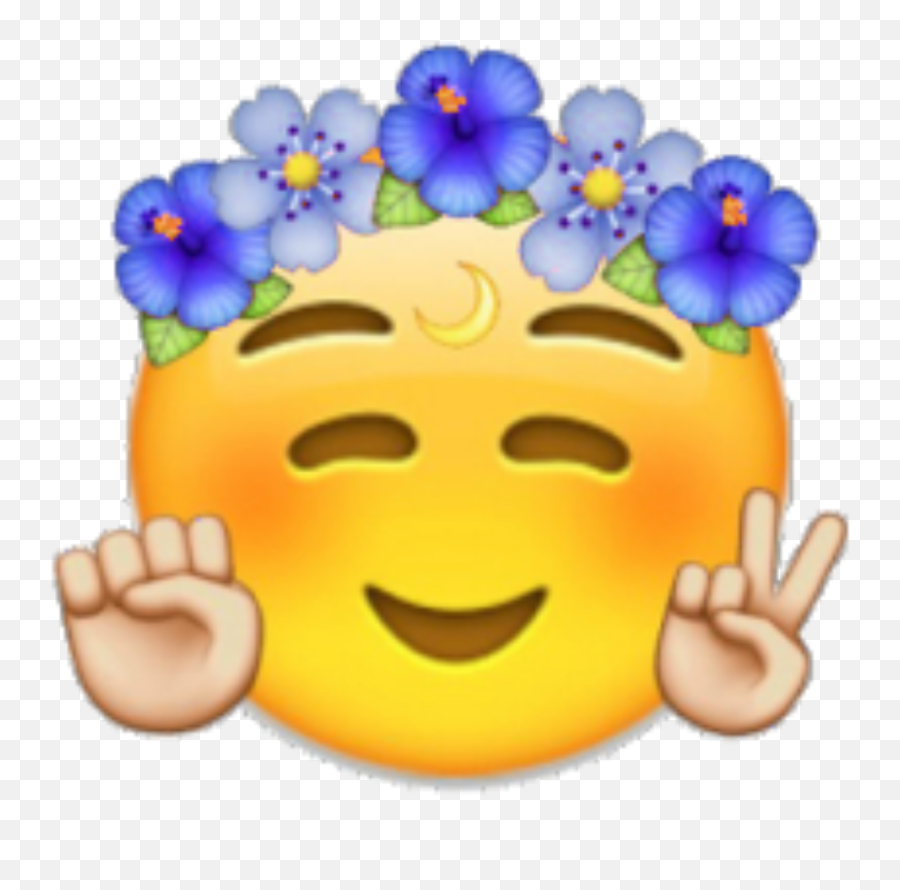 Download Emoji Emojis Cool Flowercrown Crown - Coachella Transparent Cute Emoji Png,Crown Emoji