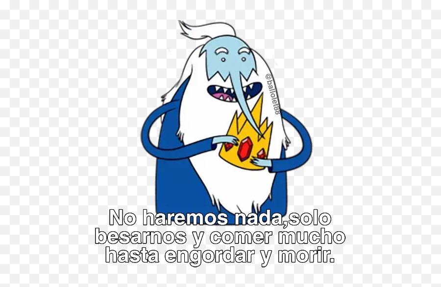 Hora De Aventura Stickers For Whatsapp - Ice King In Love Emoji,Sos Game Emoji