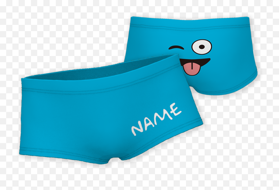 Kidu2019s Custom Property Of Name Boxer Shorts - Emoji Of Stuckout Tongue And Winking Eye Solid,Shorts Emoji