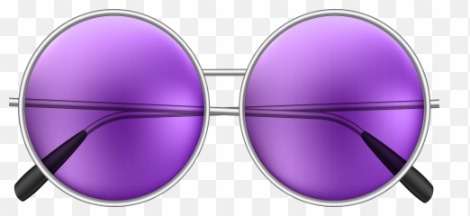 Sunglasses Clipart Purple Sunglasses Purple Transparent - Round Hippie Sunglasses Png Emoji,Sunglasses Emoji Keyboard