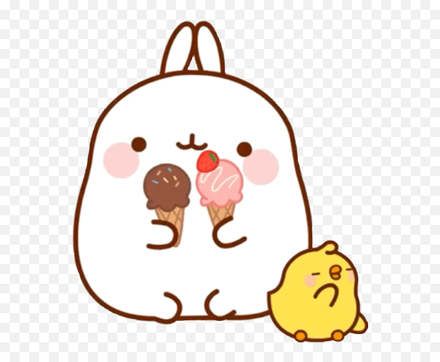 Molang Molangandpiupiu Sticker - Molang Ice Cream Gif Emoji,Molang Emoji