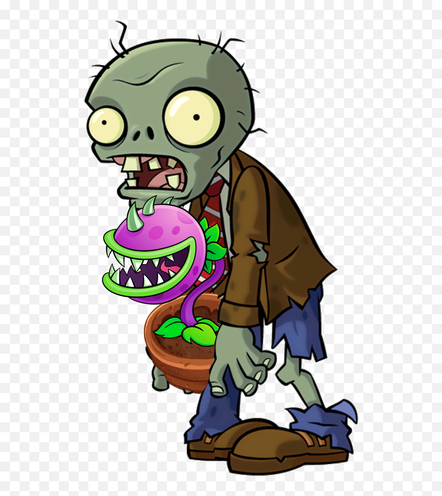 Plant Clipart Zombie Plant Zombie - Zombie Pvz Png Emoji,Plants Vs Zombies Emoji