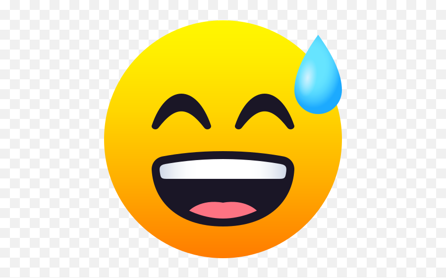 Emoji A Smiling And Sweaty Face - Emoji Ojos De Estrella,Laughing Emoji Copy