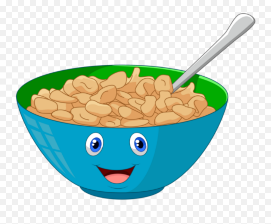 Cute Cereal Bowl Sticker - Cereal Clipart Png Emoji,Cereal Emoji